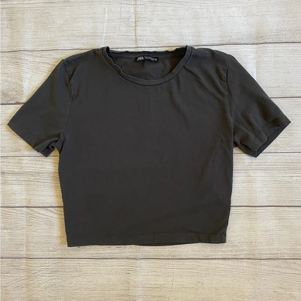 Zara Women’s Gray Crop Top - Picture 2 of 5